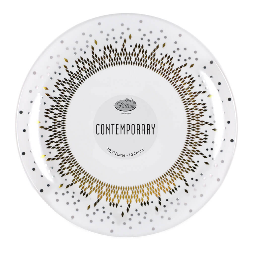 Shimmer Contemporary Plate 10.5in, 10ct