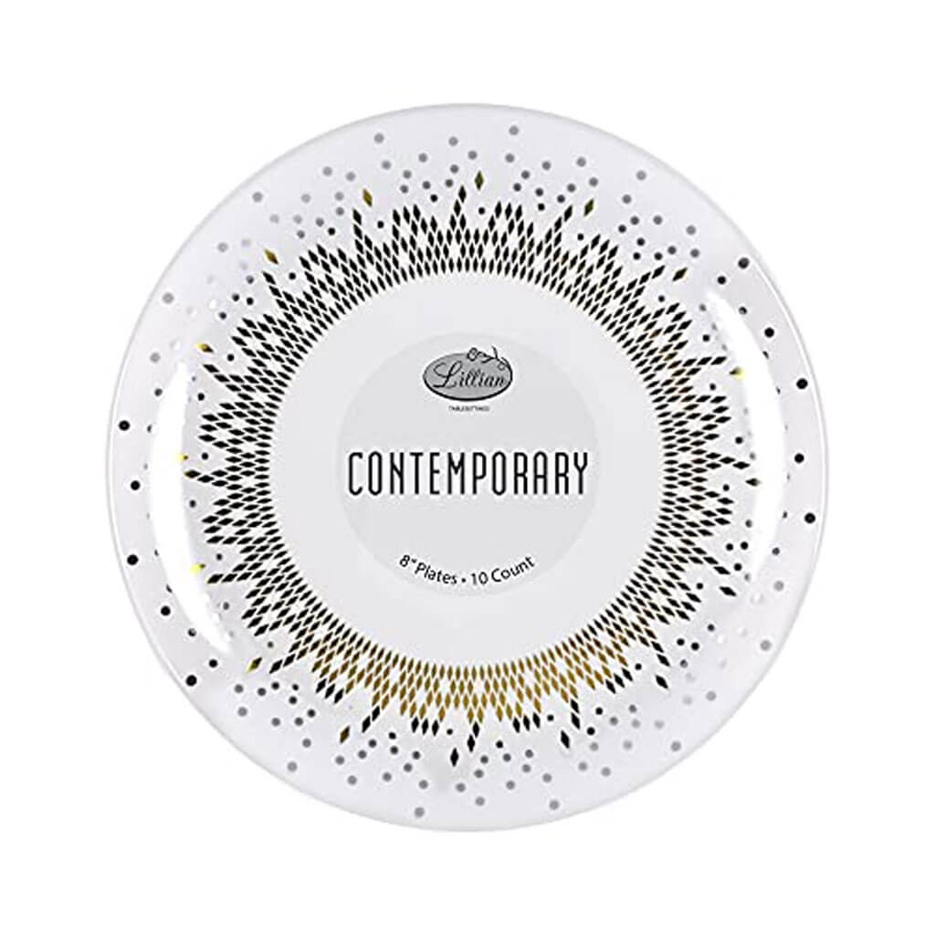 Shimmer Contemporary Plate 8in, 10ct