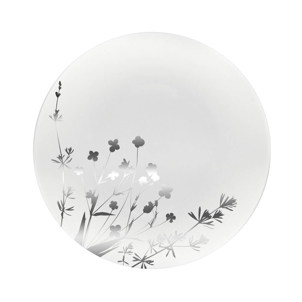 Silver Contemporary Plate 8in, 10ct