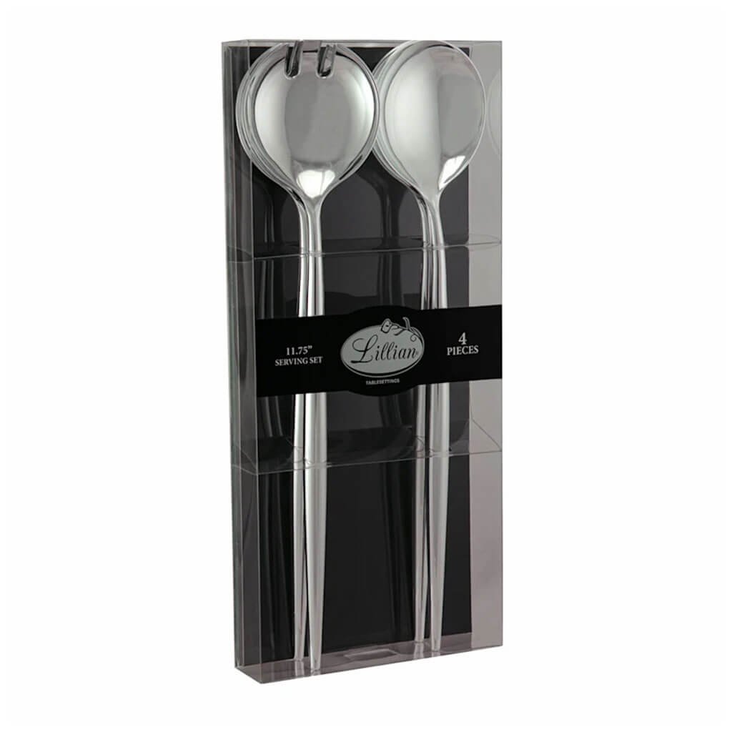 Polished Silver Serving Set, 4ct