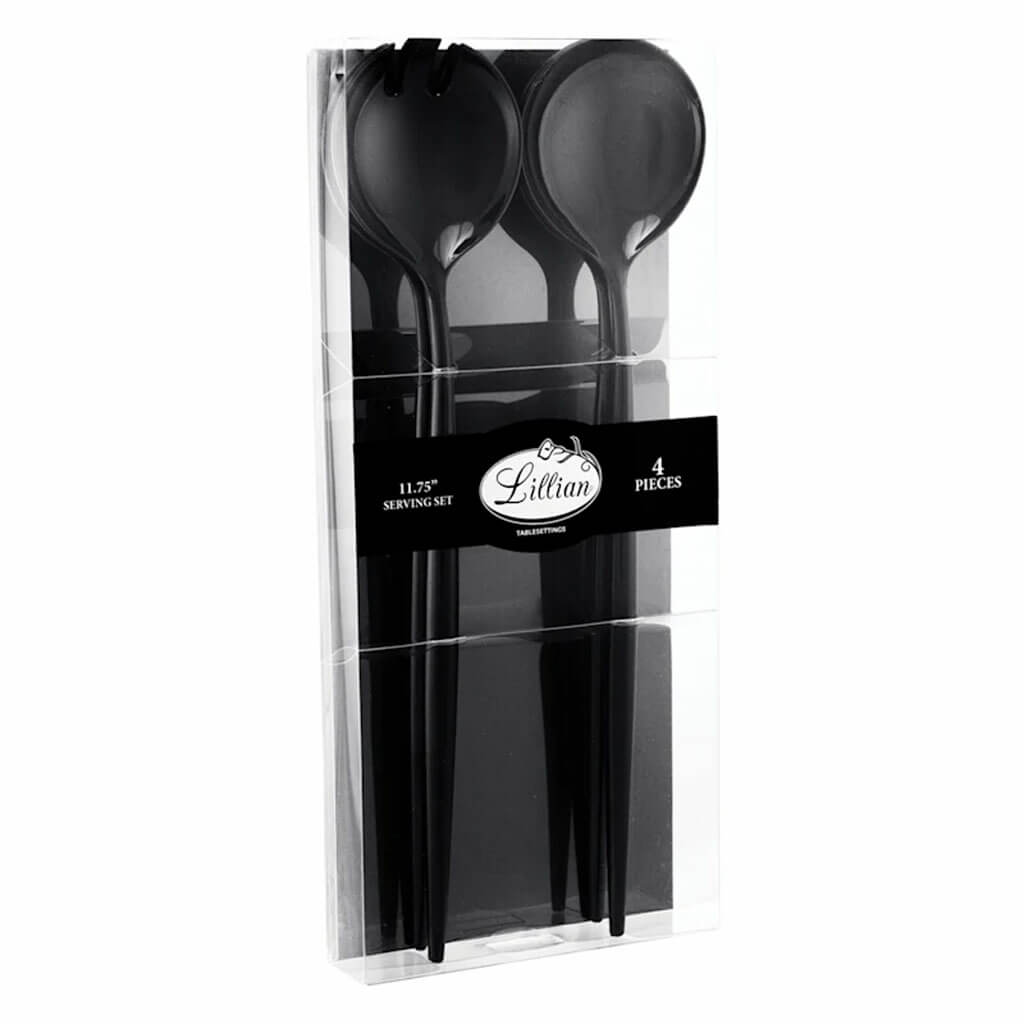 Black Serving Set, 4ct