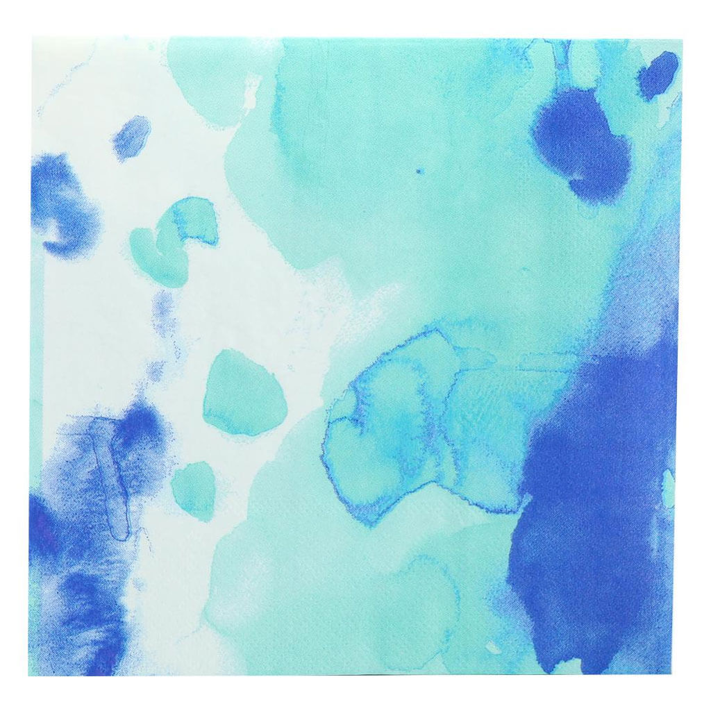 Watercolor Blue Lunch Napkin 13in 3Ply, 20ct