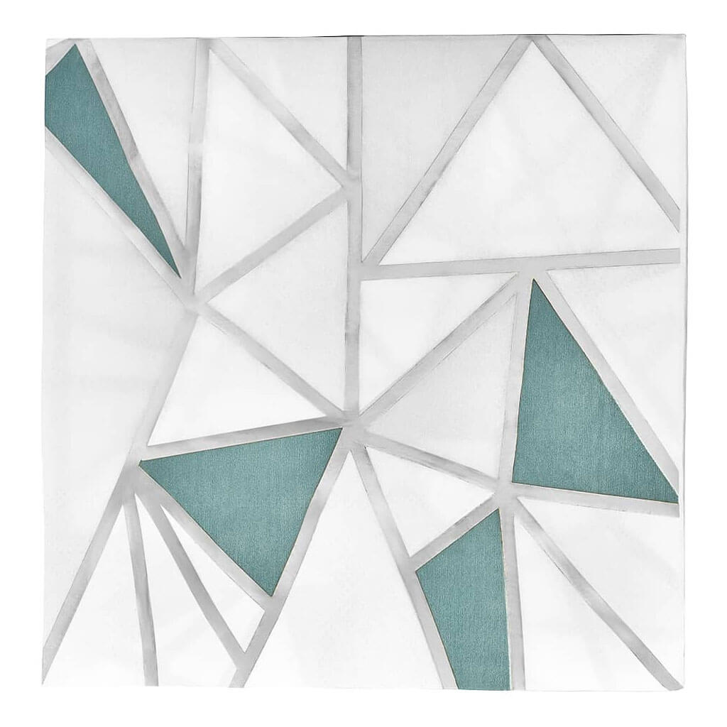 Mosaic Silver Lunch Napkin 13in 3Ply, 20ct