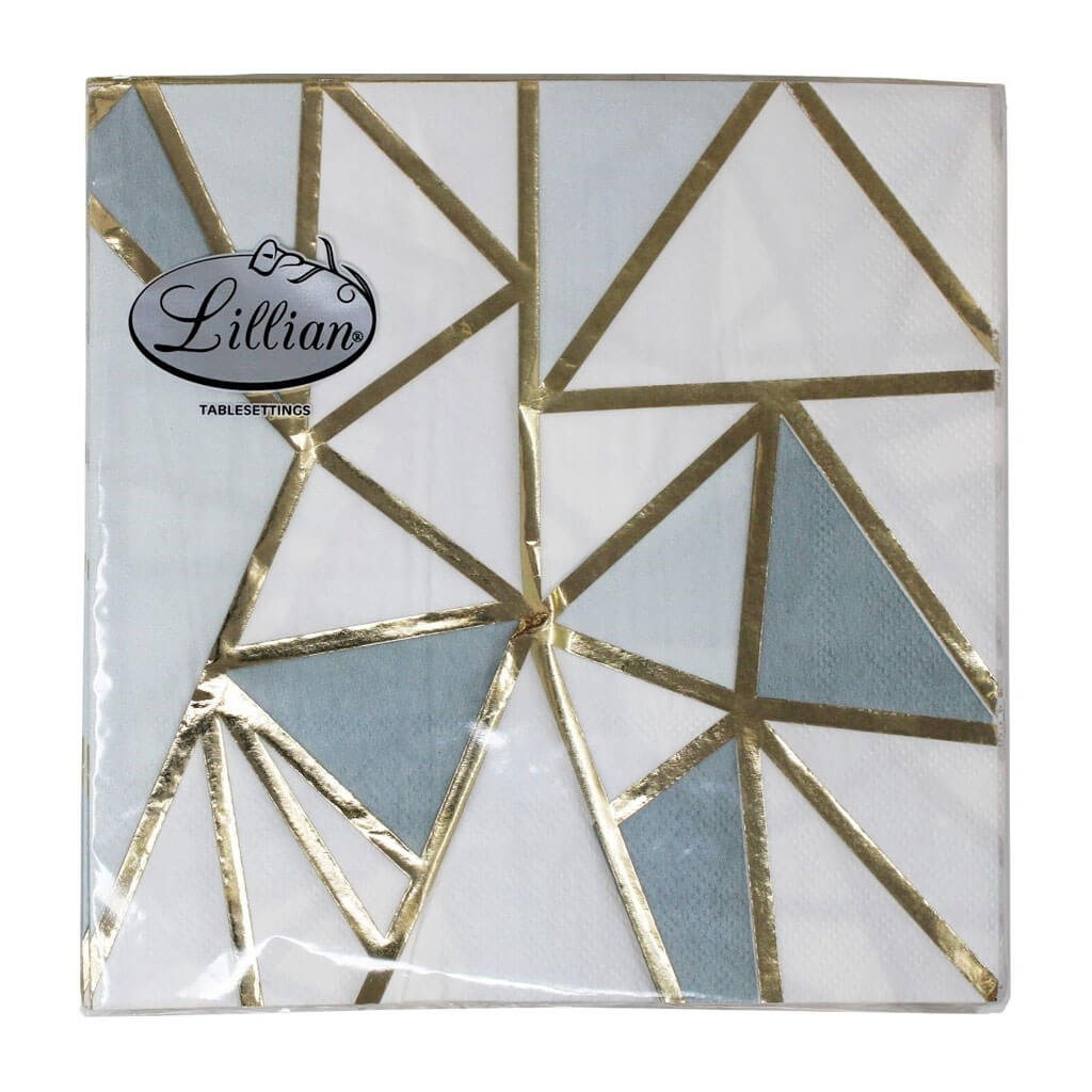 Mosaic Gold Lunch Napkin 13in 3Ply, 20ct