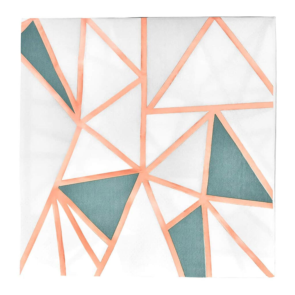 Mosaic Rose Gold Lunch Napkin 13in 3Ply, 20ct