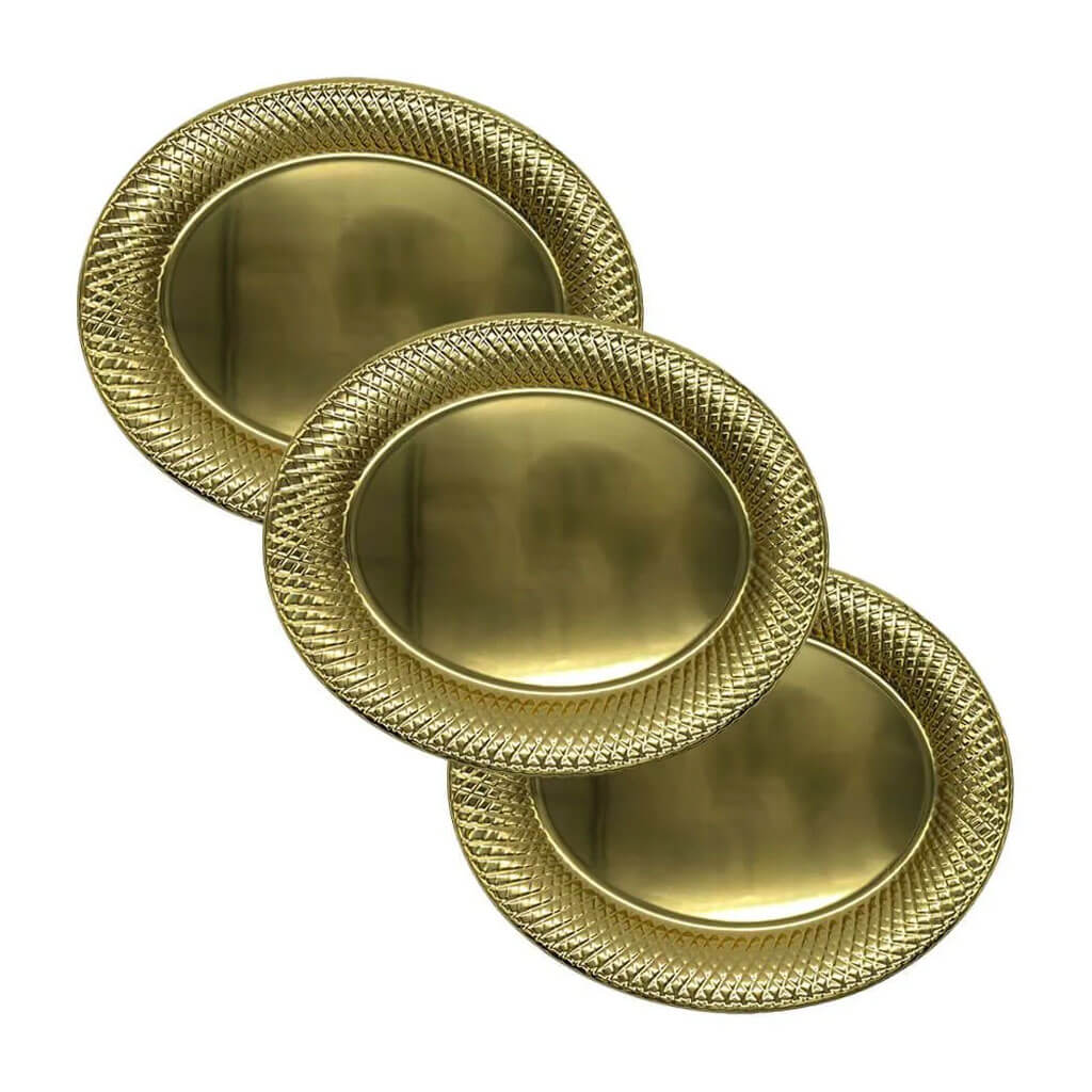 Gold Metallic Oval Tray, 17.75in x 14.5in