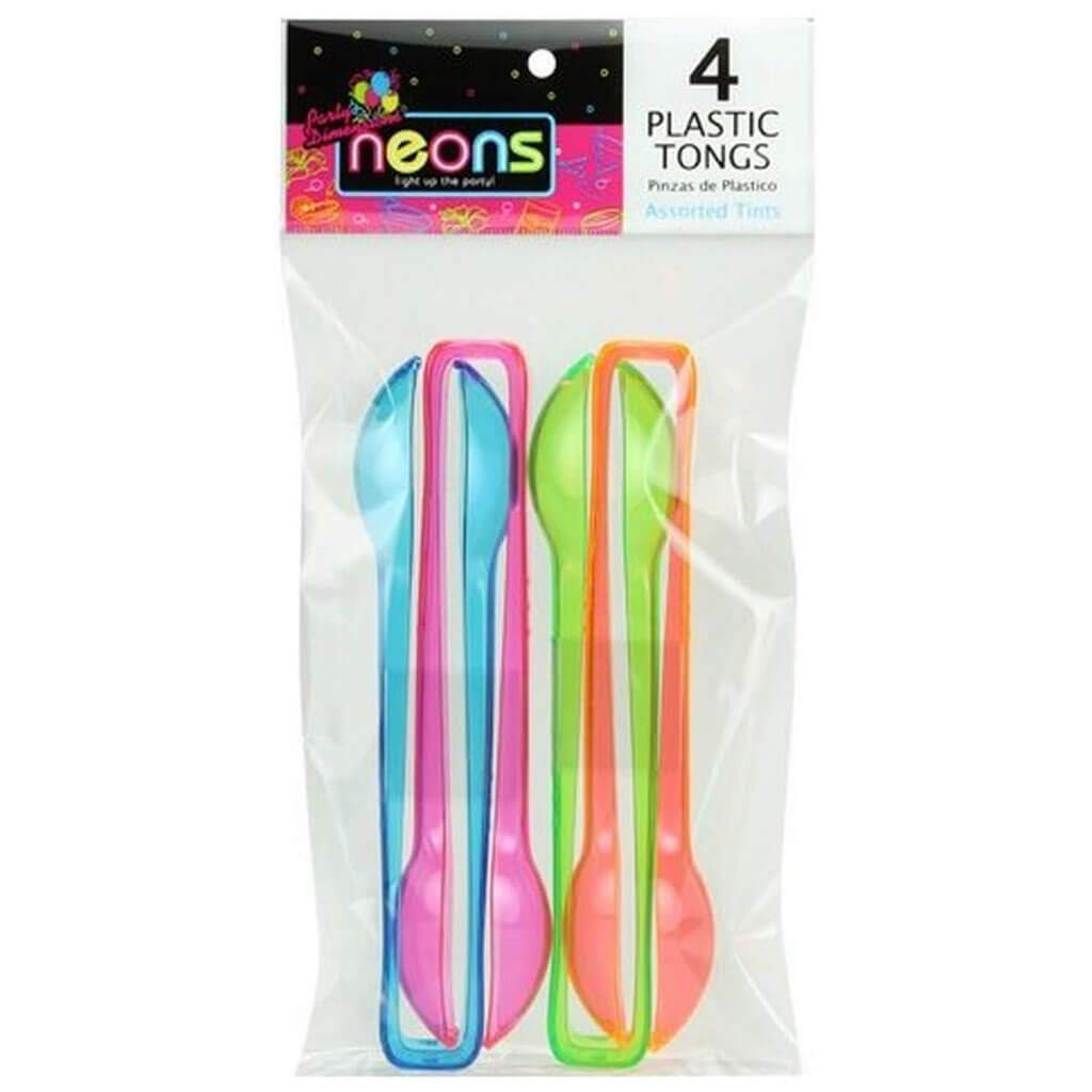 Neons Ice Tong 6in, 4ct