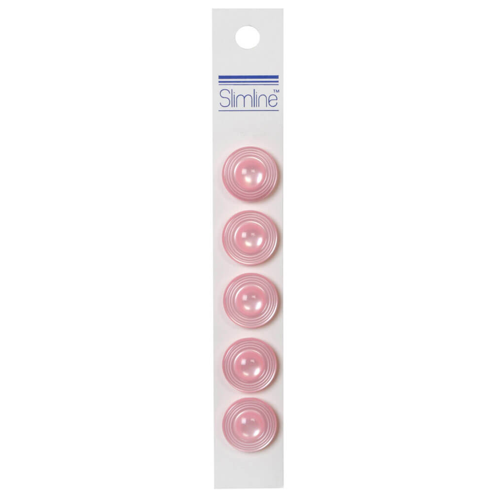 Slimline Buttons Pink Shank 3/4in 5/Pkg