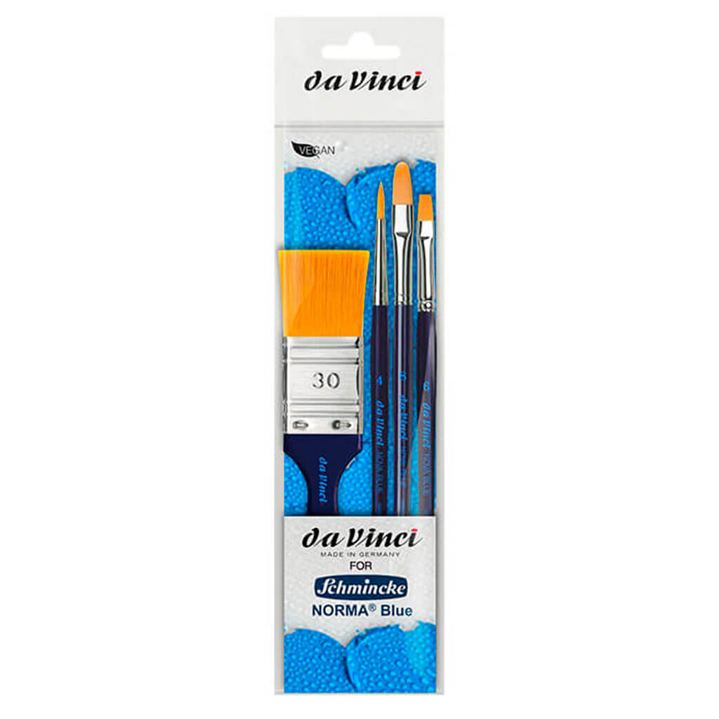 Da Vinci Nova Blue Synthetic Brush Set of 4