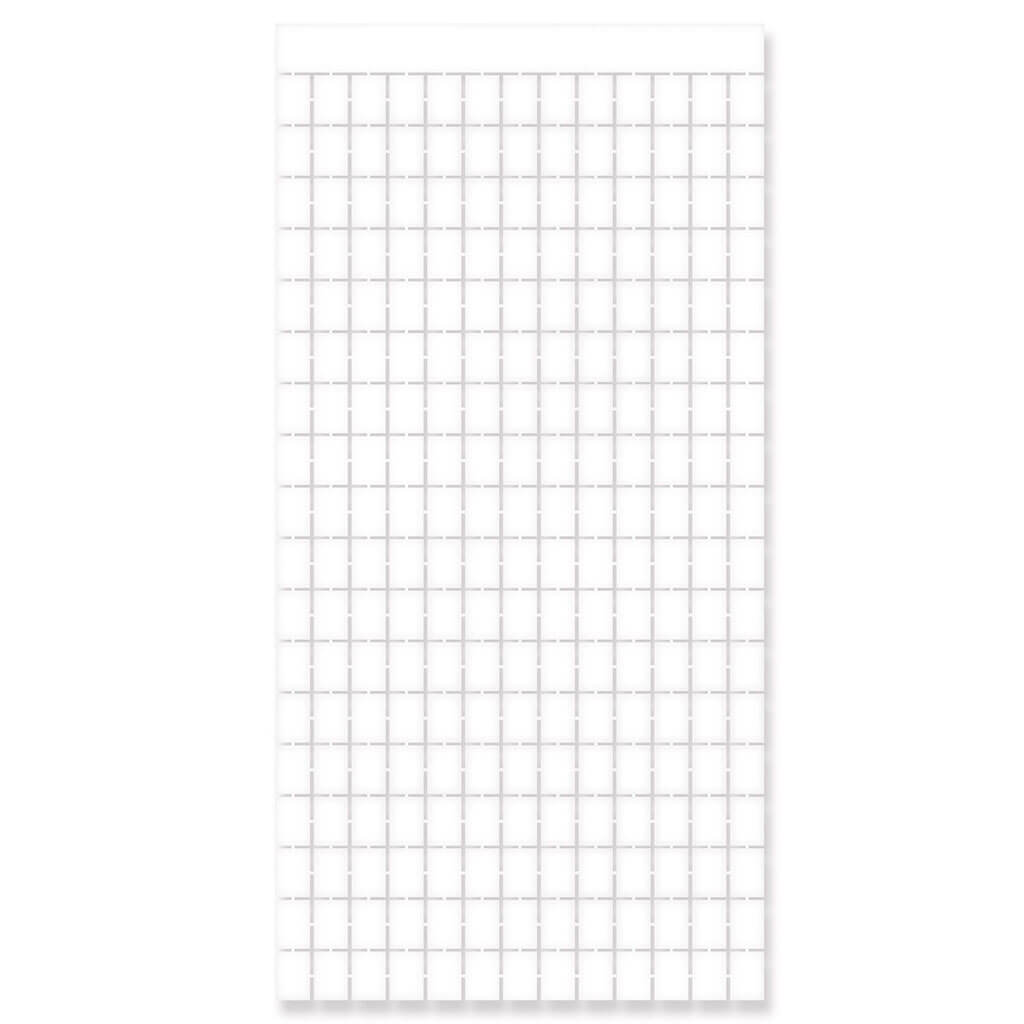 Metallic Square Curtain 6.5ft, White