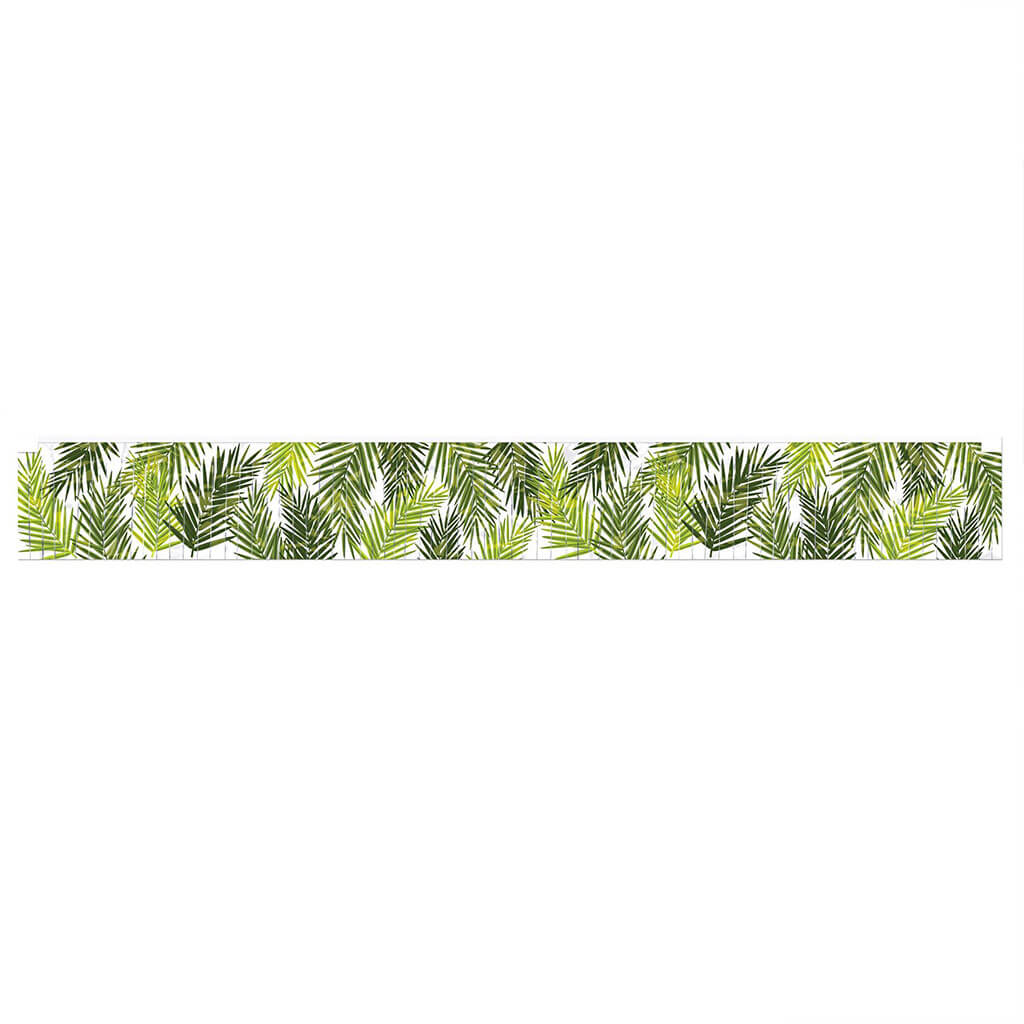 Metallic Palm Leaf Fringe Banner, 7in x 5ft