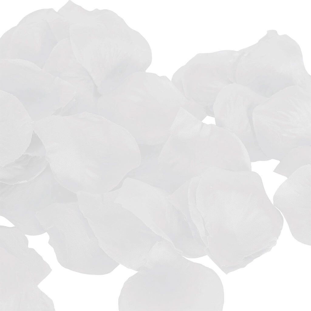 Fabric Rose Petals, White