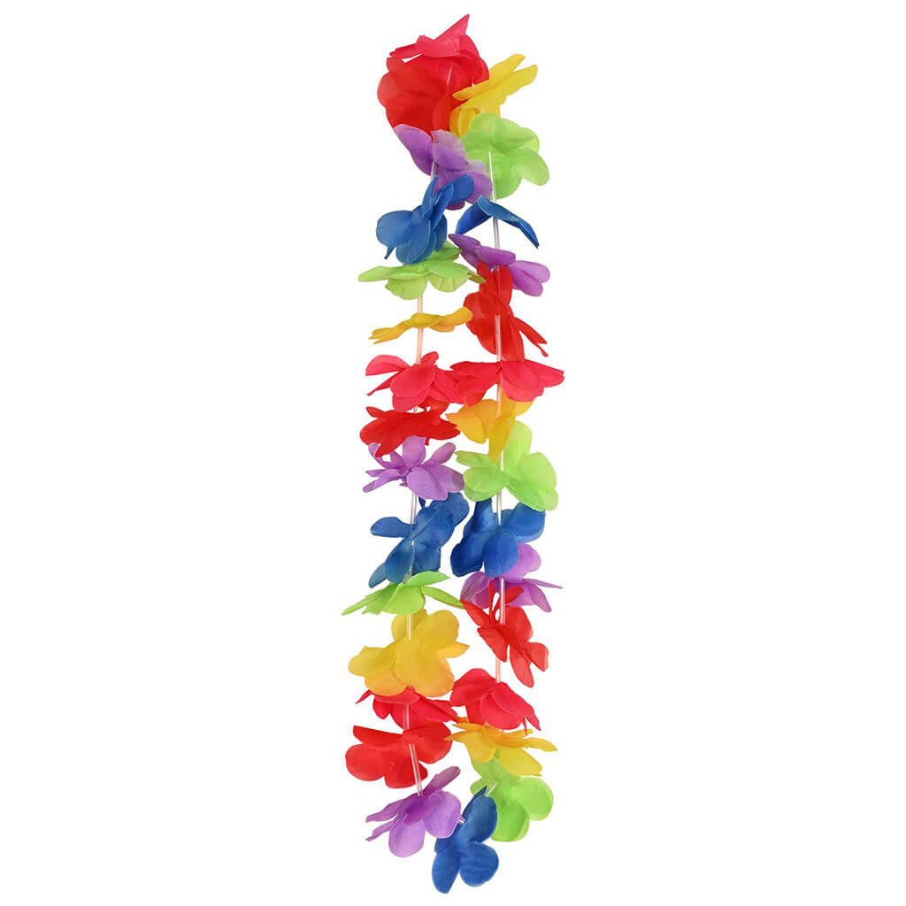 Rainbow Hawaiian Lei, 40in