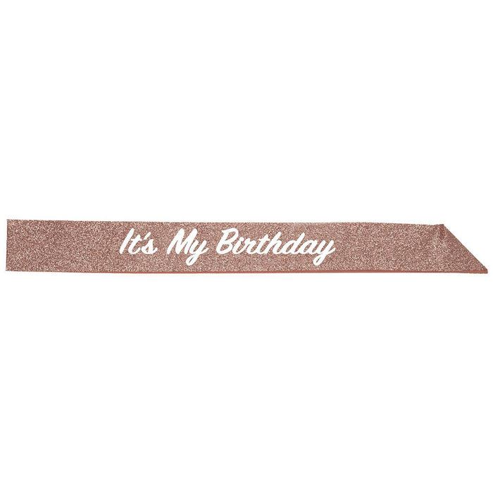 It's My Birthday Glittered Sash