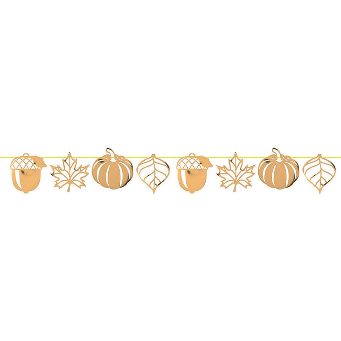 Foil Die-Cut Fall Streamer, 7.5in x 7.75ft