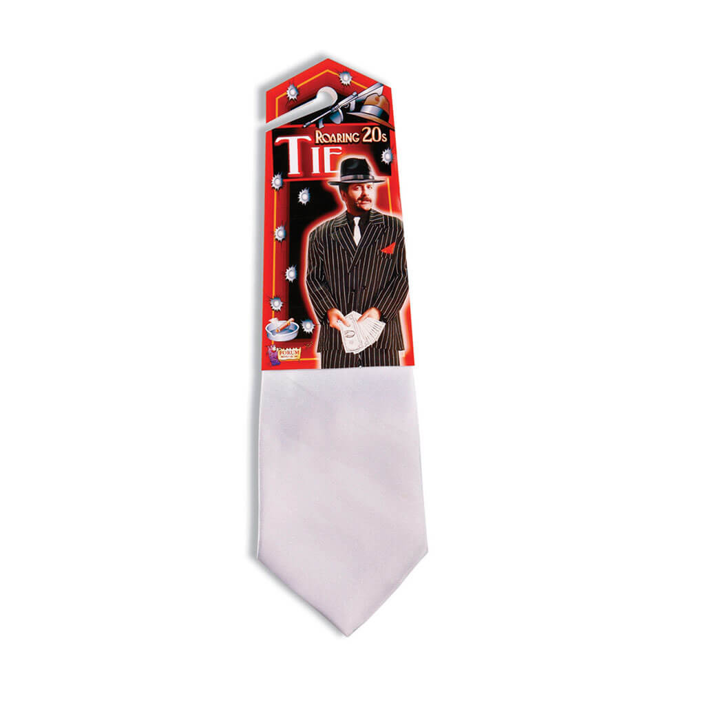 White Gangster Tie