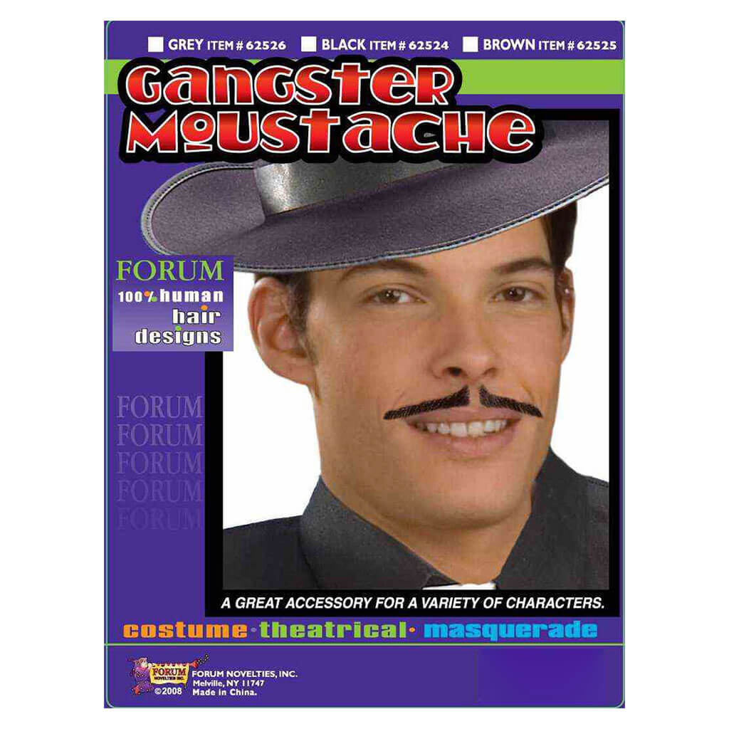 Gangster Moustache Grey