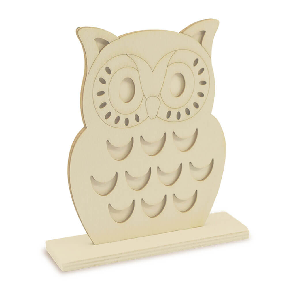 Wood Craft: DIY 6in 3D Shape Standing 5mm Owl