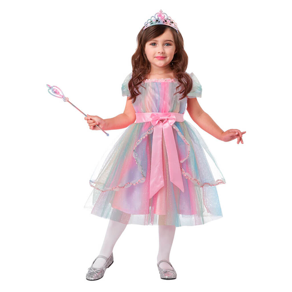 Colorful Rainbow Princess Toddler Costume