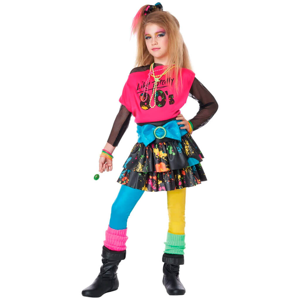 Like Totally 80&#39;s Child Costume 10 to 12, Large