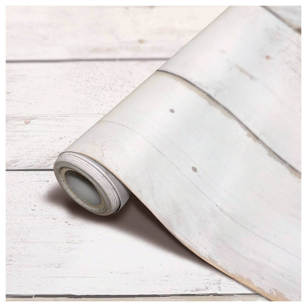 White Shiplap Peel and Stick Decorative Paper