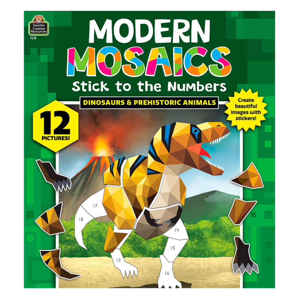 Dinosaurs and Prehistoric Animals Modern Mosaics Stick to the Numbers