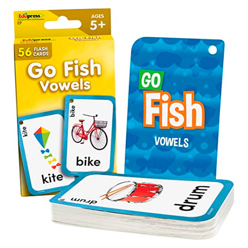 Go Fish Vowels Flash Cards