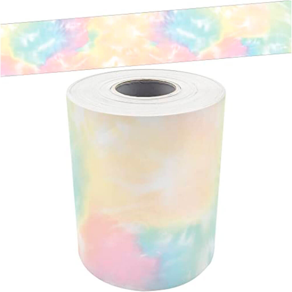 Pastel Pop Tie-Dye Straight Rolled Border Trim