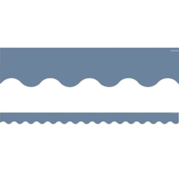 Aegean Blue Scalloped Border Trim