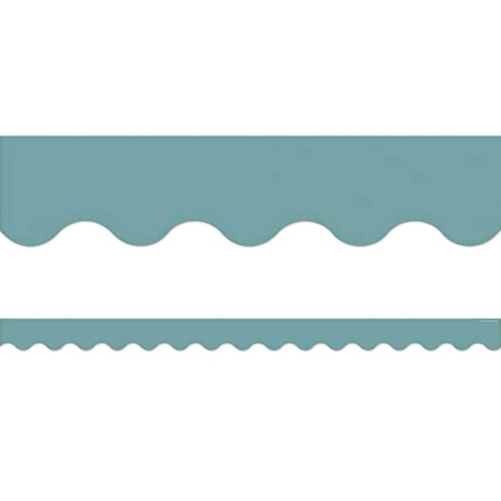 Stone Blue Scalloped Border Trim