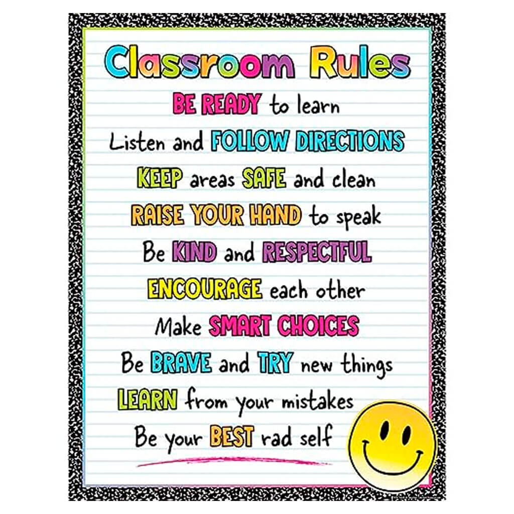 Brights 4Ever Classroom Rules Chart