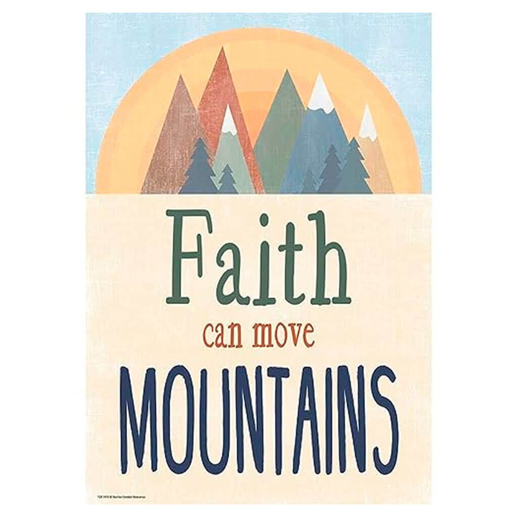 Faith Can Move Mountains Positive Poster