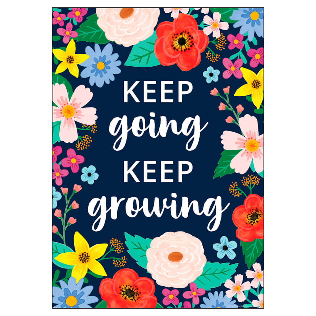 Keep Going, Keep Growing Positive Poster