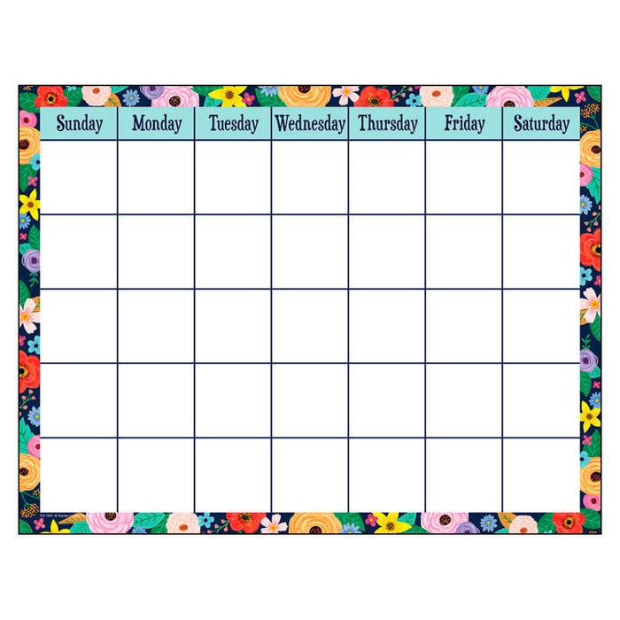 Wildflowers Calendar Chart