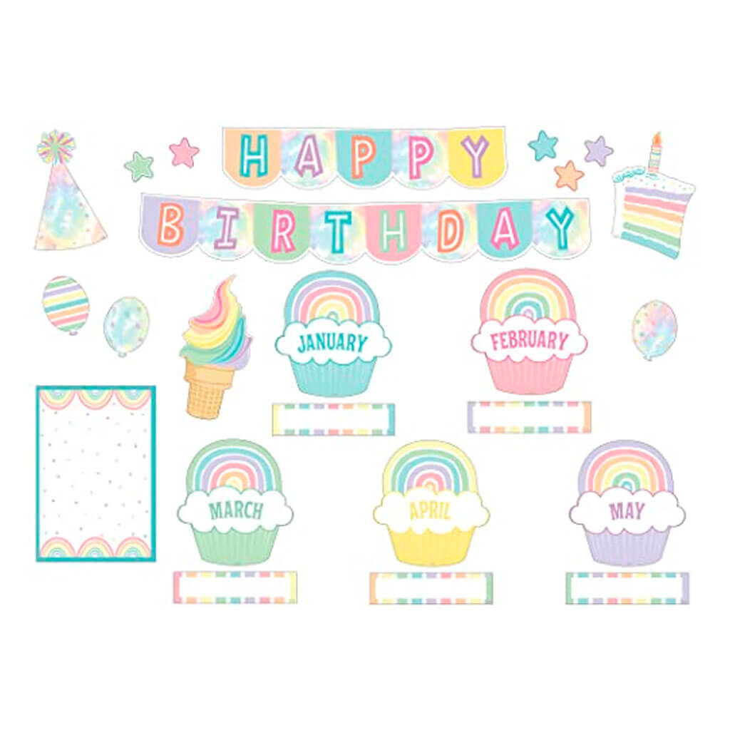 Pastel Pop Happy Birthday Mini Bulletin Board