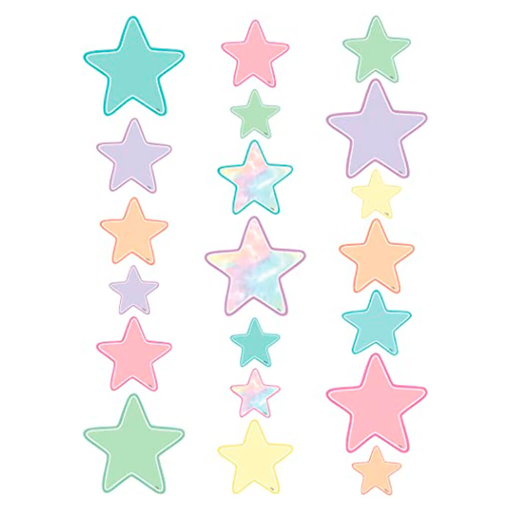 Pastel Pop Stars Accents - Assorted Sizes