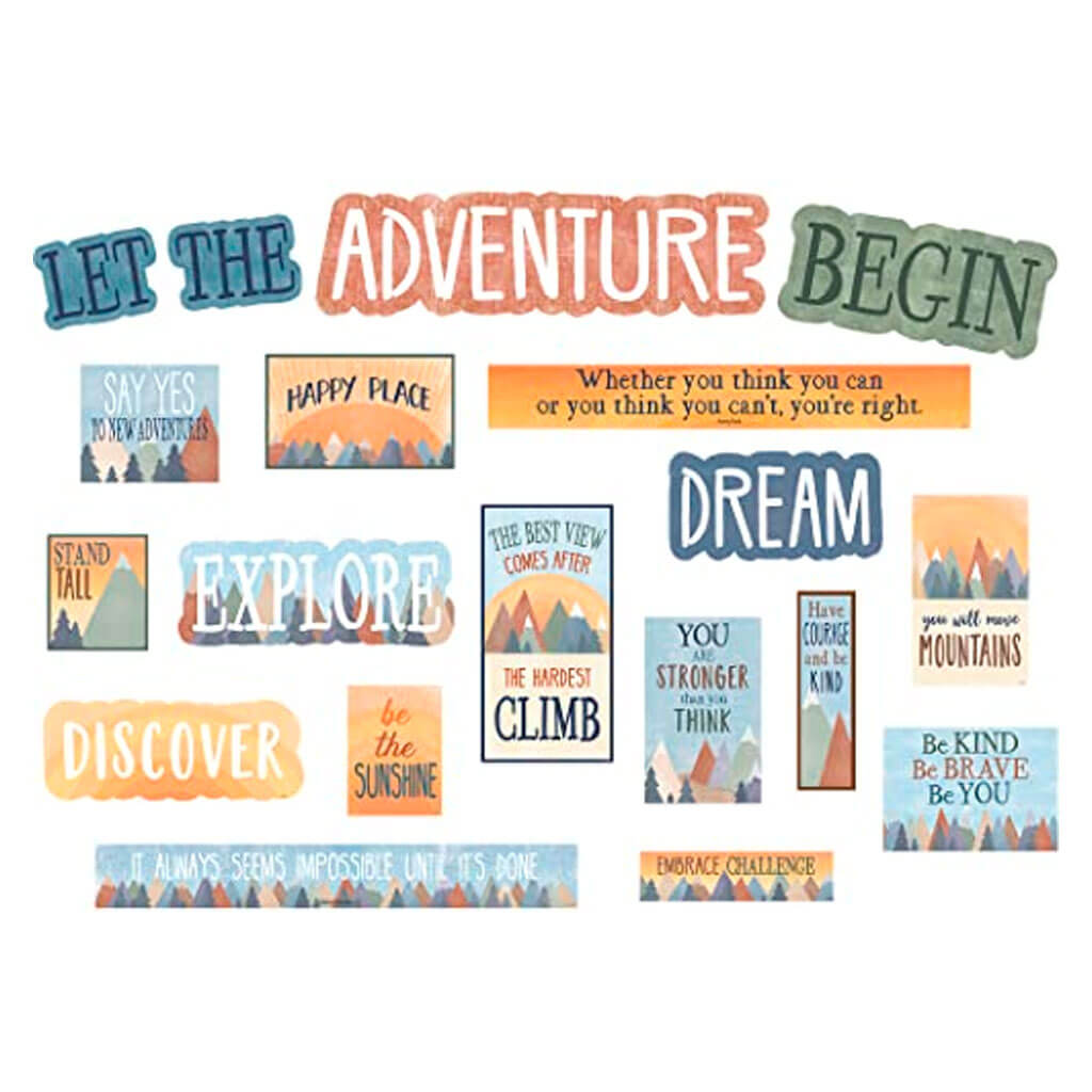 Moving Mountains Let the Adventure Begin Mini Bulletin Board