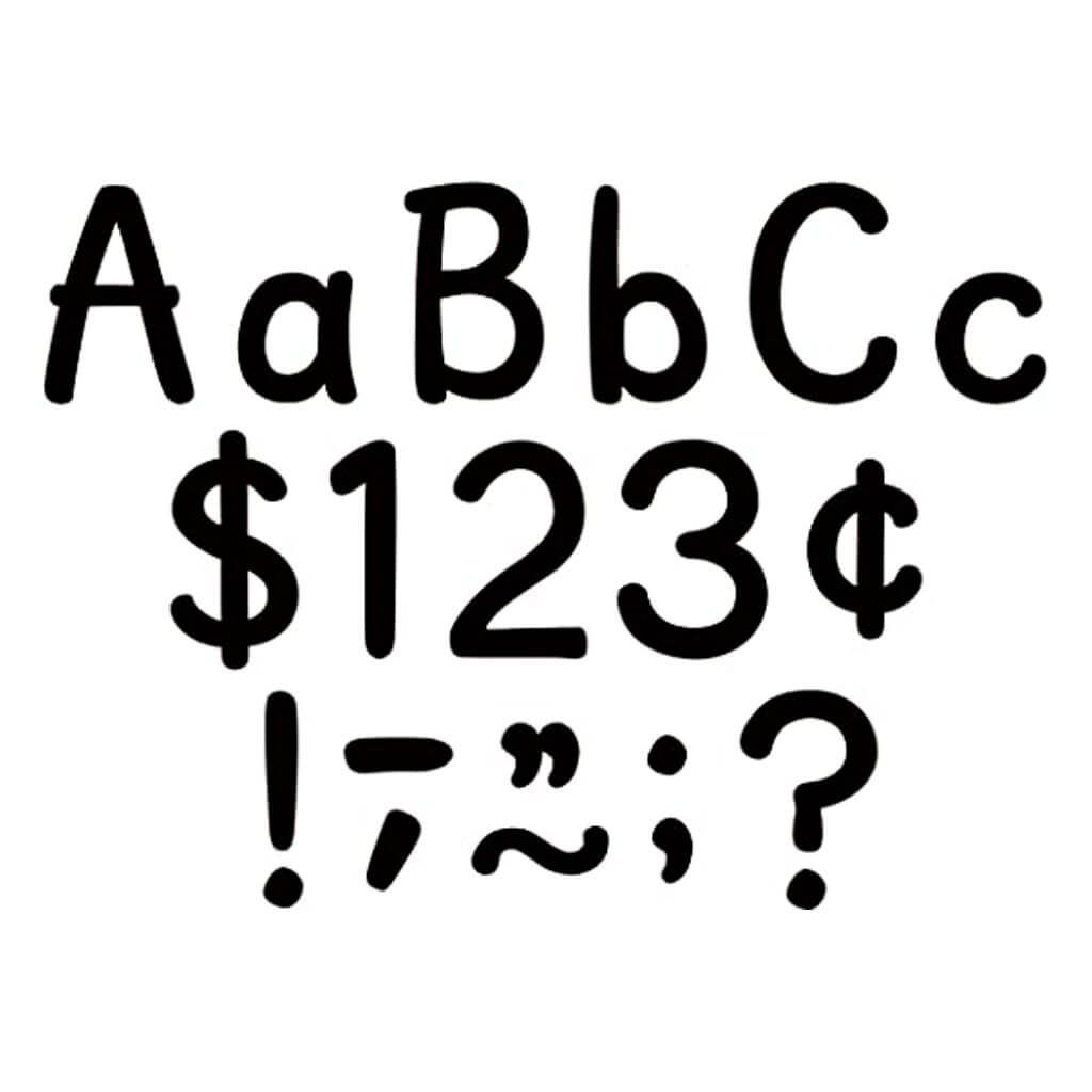 Black 4" Modern Classic Letters Combo Pack