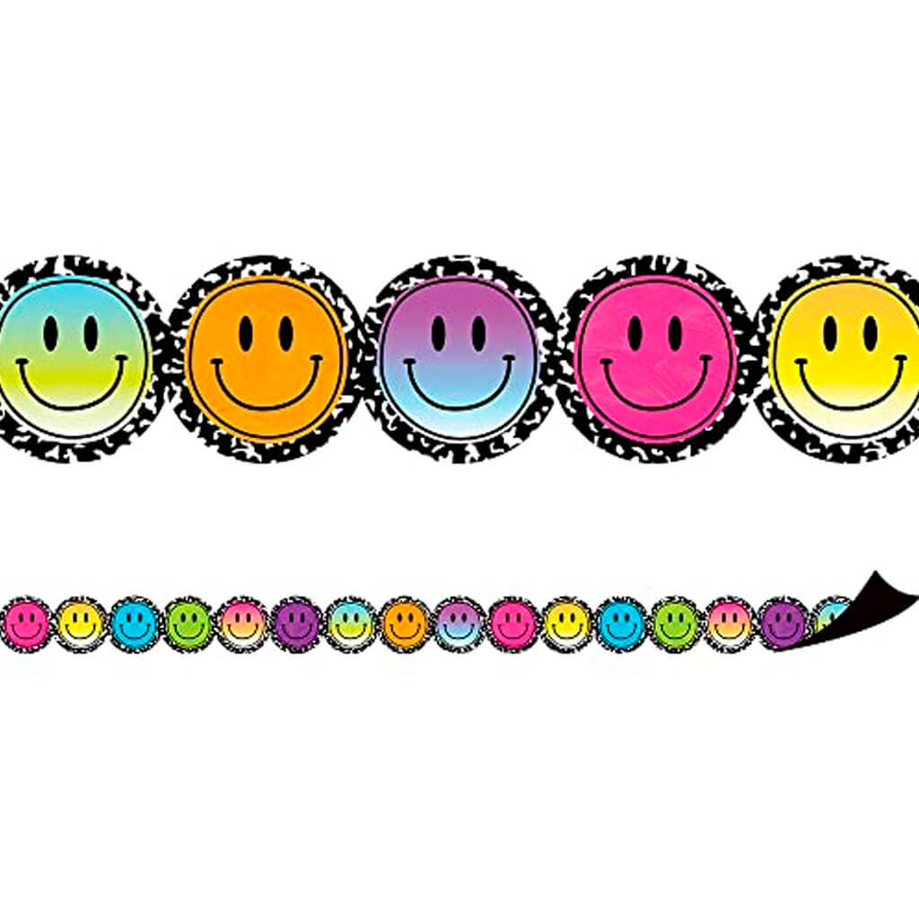 Smiley Faces Die-Cut Magnetic Border