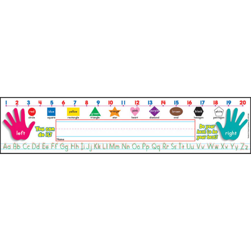 Primary Grades(Standard Manuscript)Super School Tool Name Plates