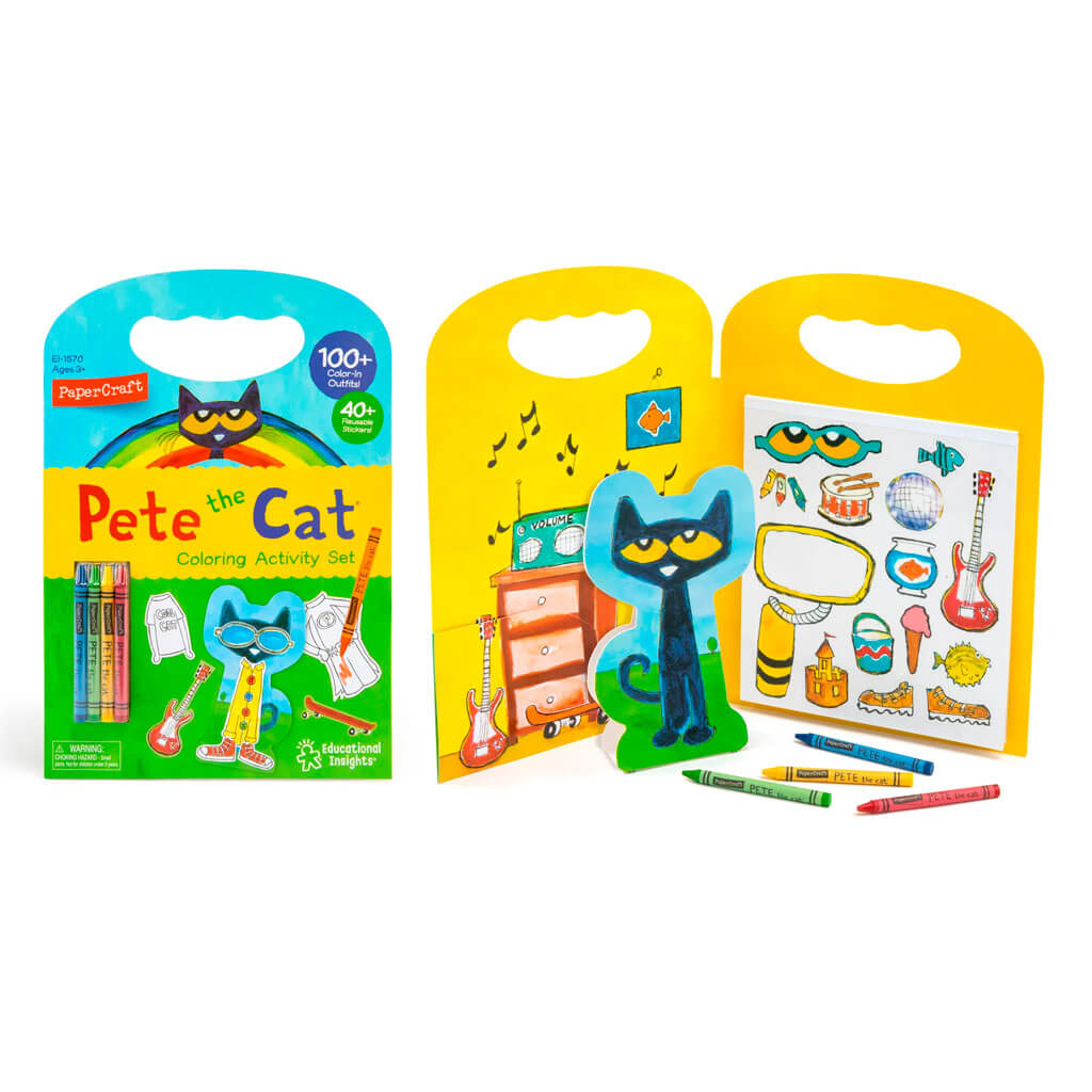 Papercraft Pete The Cat Coloring Activity Set