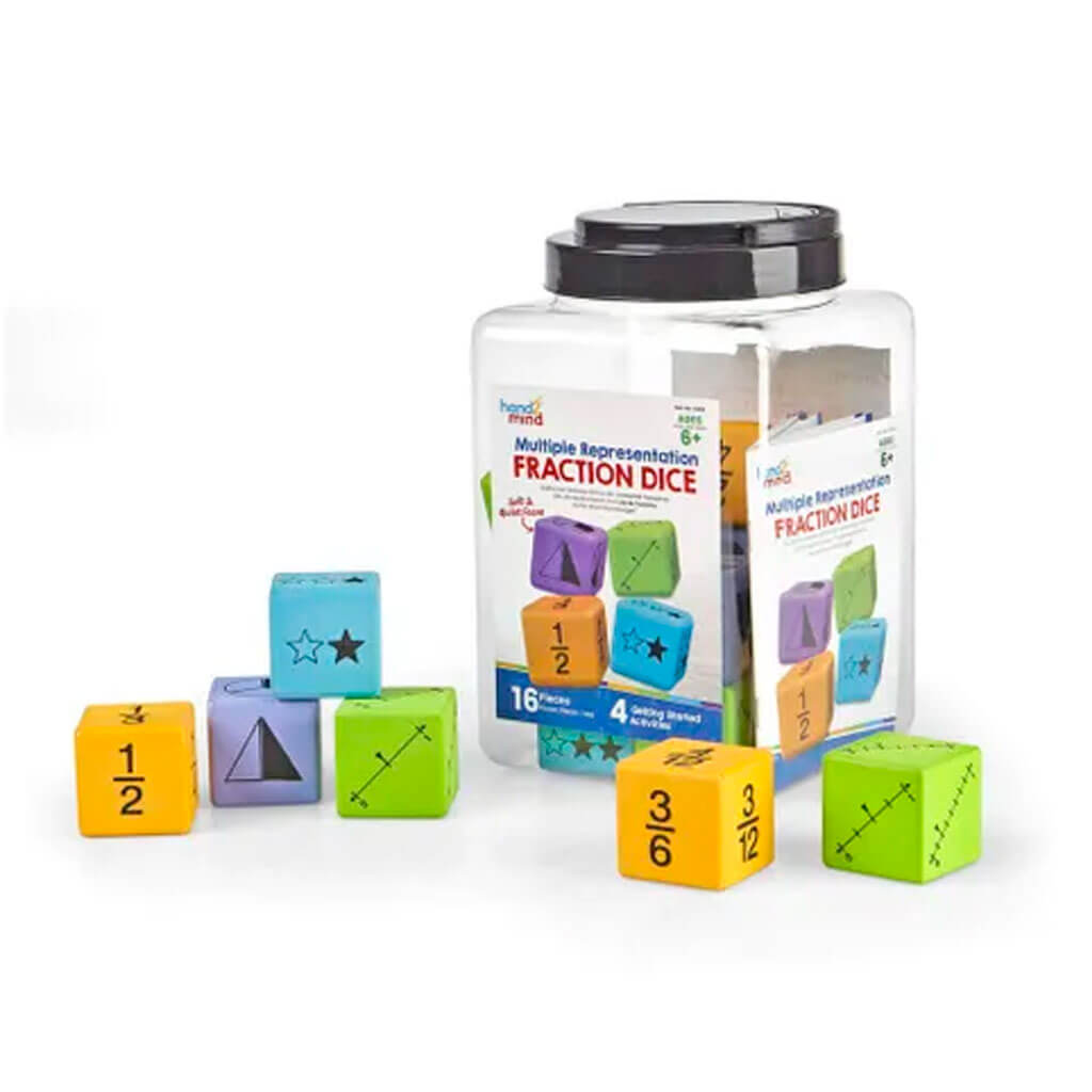 Multiple Representation Fraction Dice, Set of 16