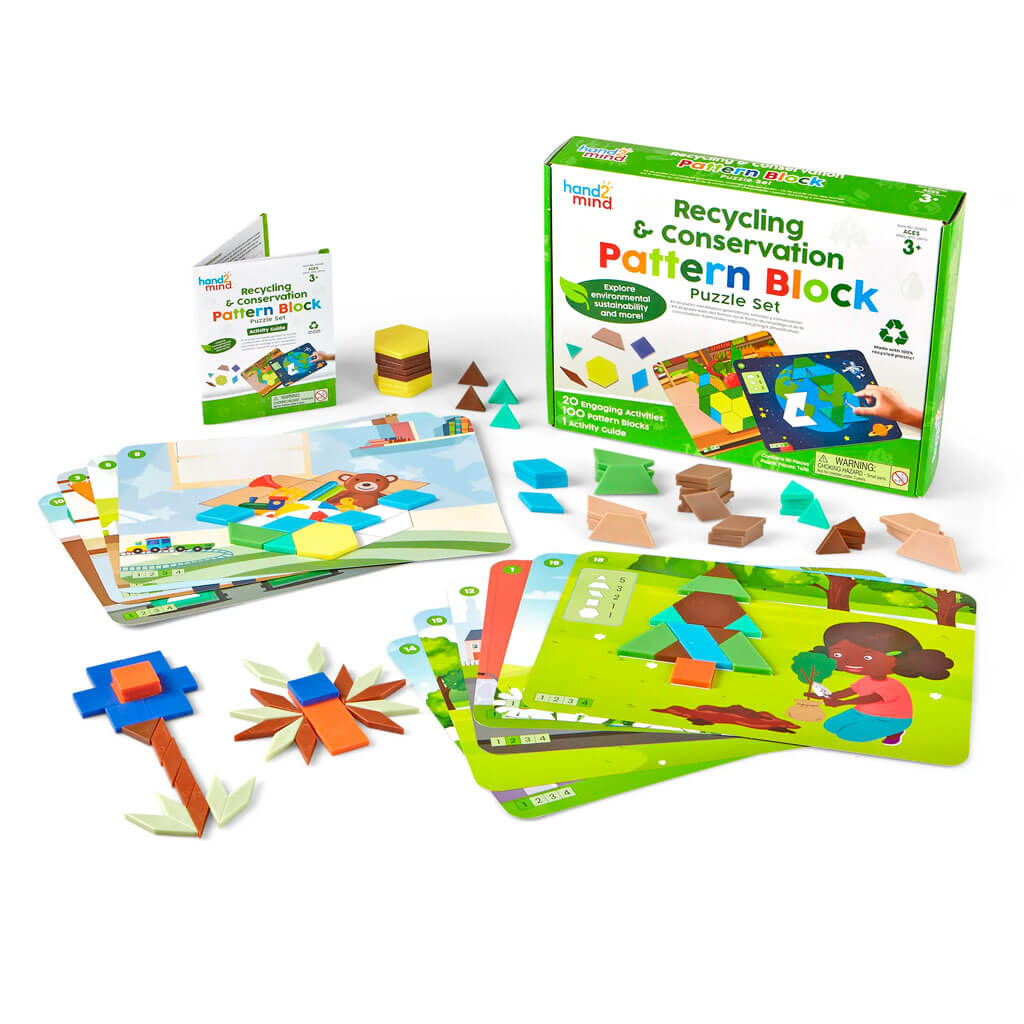 Recycling &amp; Conservation Pattern Block Puzzle Set