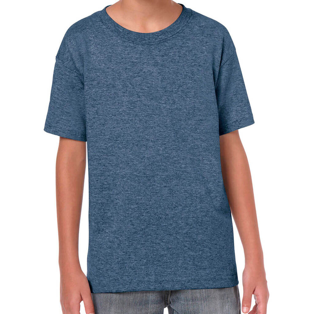 Gildan Youth T-Shirt Heather Navy