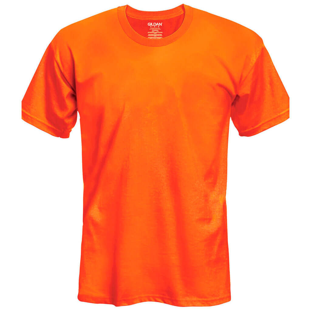 Gildan Adult T-Shirt XXL Safety Orange