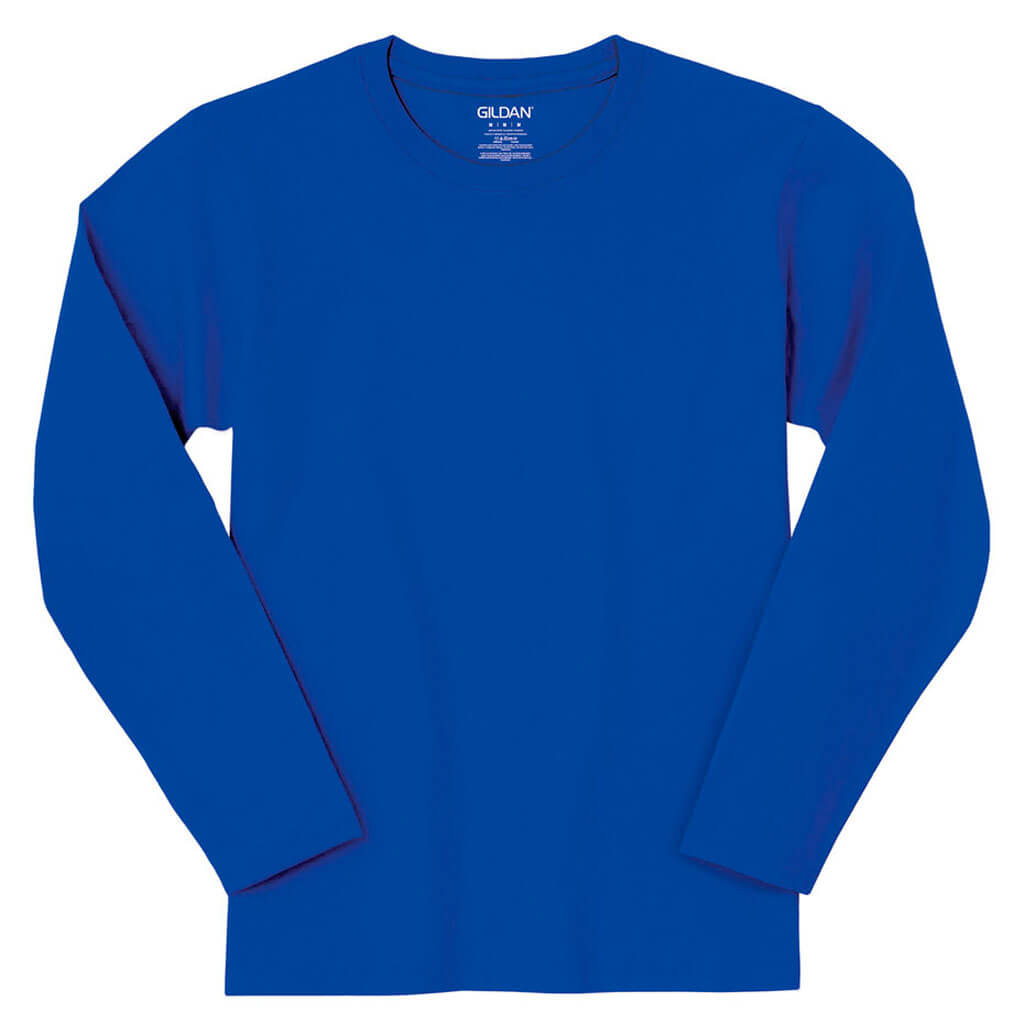 Gildan Adult Long Sleeve T-Shirt XLarge Royal