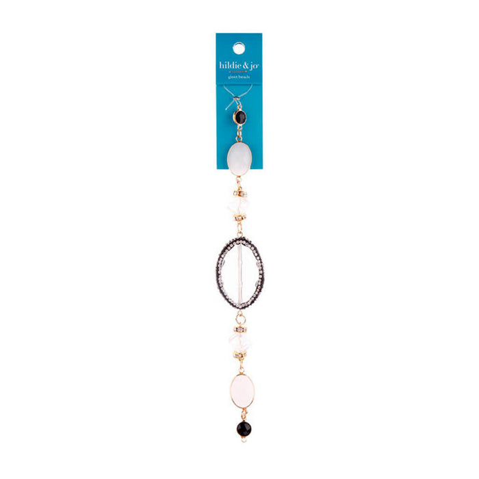 Crystal Glass Strung Beads 7in