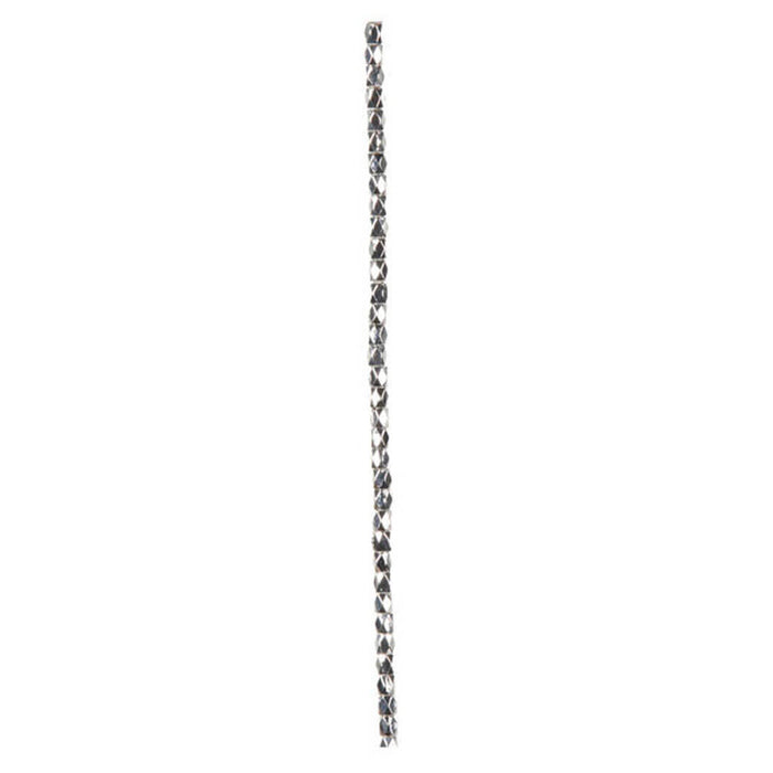 Silver Plated Faceted Spacer Bead Strand 7in