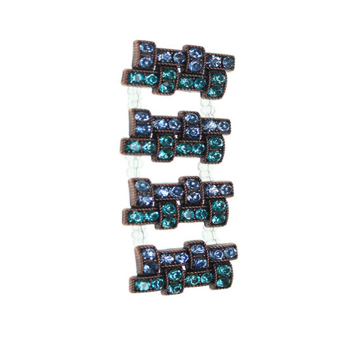 Aqua & Bronze Rectangle Slider
