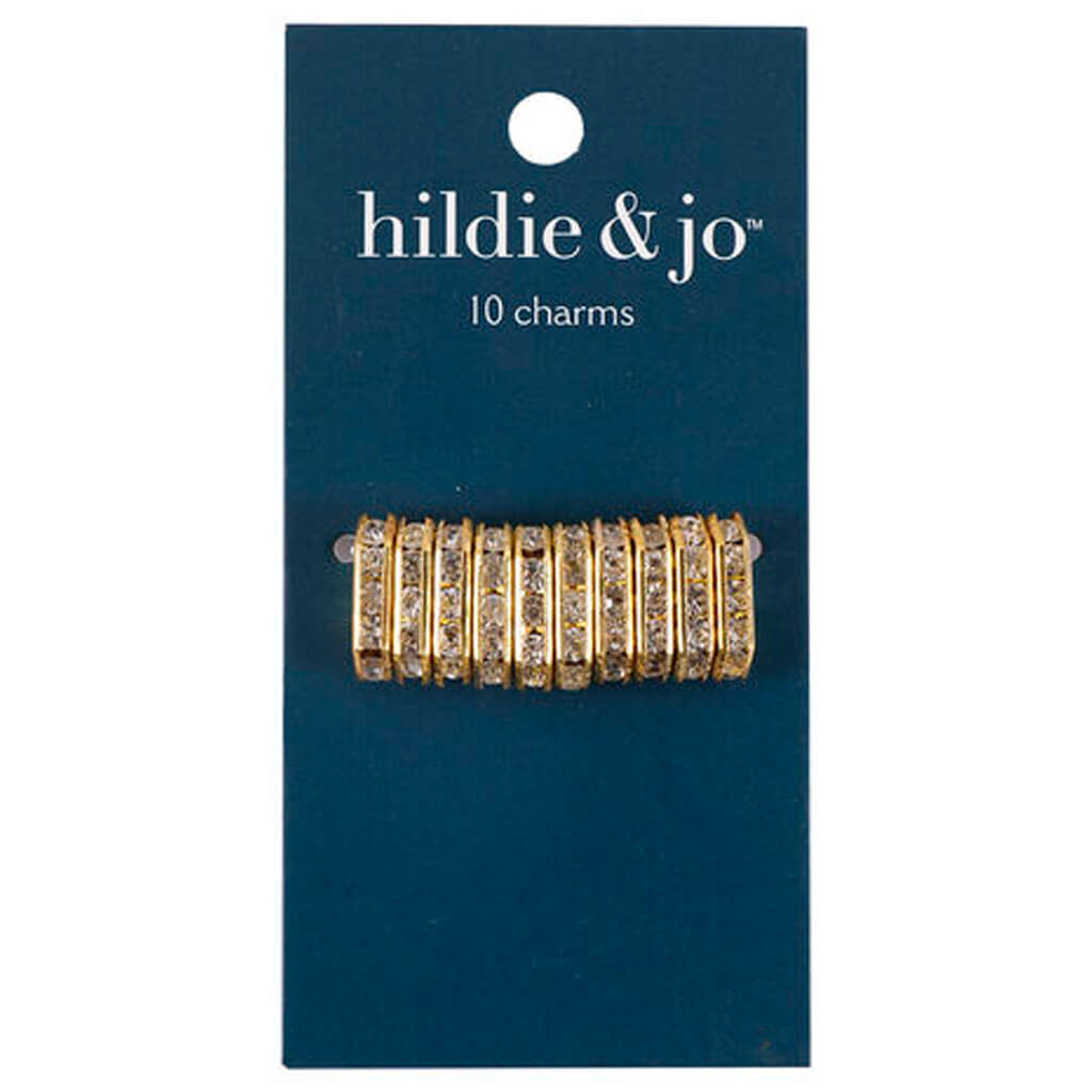 Gold Decorative Oblong Charms 10pk